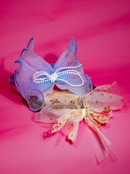 JEWELZ - Net Bow Hair Bands Women (Combo Of 2)