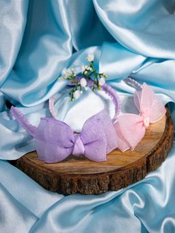 JEWELZ - Net Bow Hair Bands Kids (Combo Of 2 Pcs)