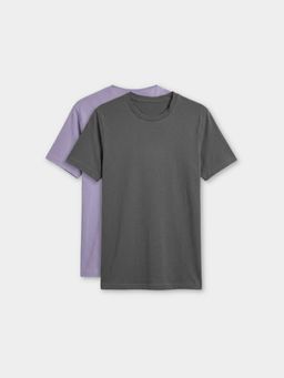 RIGO - Men Multi-Colour Solid Cotton Round Neck Half Sleeve T-Shirt (Pack of 2)