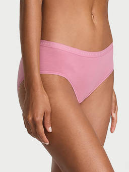 Victoria's Secret - Pink Solid Cotton Blend Regular Brief