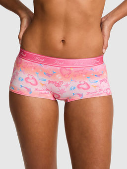 Victoria's Secret - Pink Printed Cotton Blend Regular Boyshorts