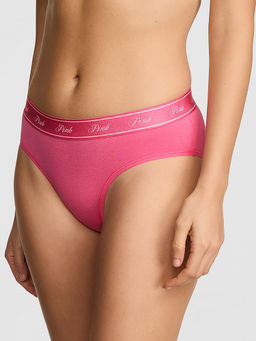 Victoria's Secret - Pink Typography Cotton Blend Regular Brief