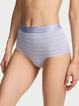 Victoria's Secret - Purple Printed Cotton Blend Regular Brief