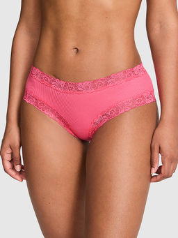 Victoria's Secret - Pink Self Design Cotton Blend Regular Brief