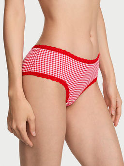 Victoria's Secret - Red Checks Cotton Blend Regular Brief