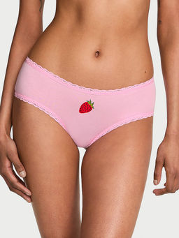 Victoria's Secret - Pink Solid Cotton Blend Regular Brief