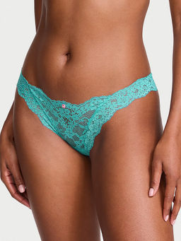 Victoria's Secret - Blue Self Design Polyamide Regular Bikini Panty
