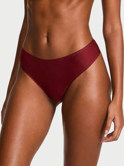 Victoria's Secret - Red Solid Polyamide Regular Thong Panty