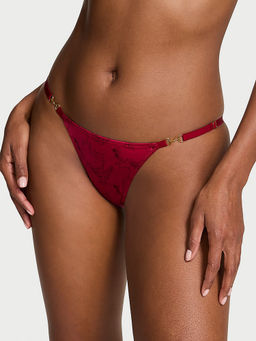 Victoria's Secret - Red Printed Polyamide Regular Bikini Panty