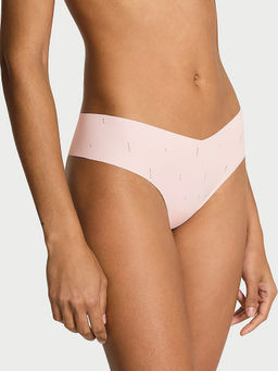 Victoria's Secret - Pink Printed Polyamide Regular Thong Panty