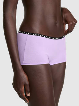 Victoria's Secret - Purple Printed Cotton Blend Regular Boyshorts