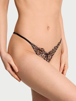 Victoria's Secret - Brown Animal Print Polyester Regular Brief