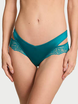 Victoria's Secret - Teal Self Design Polyamide Regular Brief