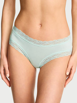 Victoria's Secret - Green Self Design Cotton Blend Regular Brief