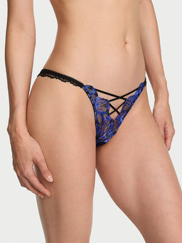 Victoria's Secret - Navy Blue Self Design Polyester Regular Brief