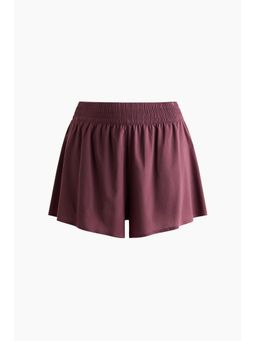 H&M - Women Red Layered Sports Shorts With Pocket