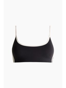 H&M - Women Black Padded Sports Crop Bra With Softmove