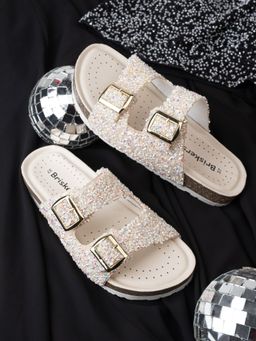 Briskers - Women White Slip On Sandals