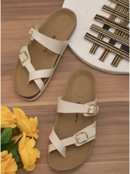 Briskers - Women White Slip On Sandals
