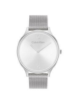 Calvin Klein - Timeless Mesh Quartz Silver Round Dial Womens Watch - 25200001