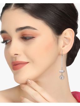 Adwitiya - Women 24CT Hangings Stone-Studded Earrings