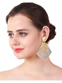 Adwitiya - Women Beautiful Gold-Silver Plated Dangle Earring