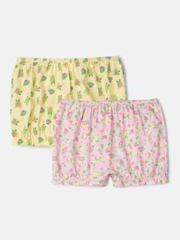 Jockey - SG06 Girls Cotton Printed Bloomers - Fairy Tale & Lemon Meringue (Pack of 2)