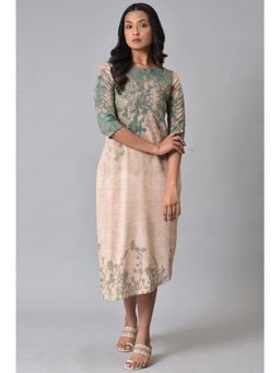 W - Beige Floral Dress