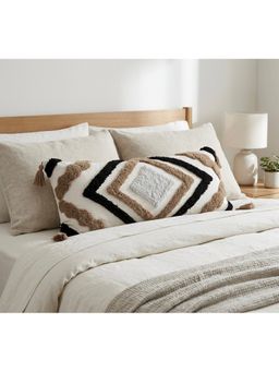 HOSTA HOMES - Pure cotton hand crafted Long Lumber Cushion Cover with filler (14 x 36 Inches)