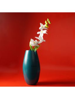 Folkstorys - Jungle Blue Metal Vase