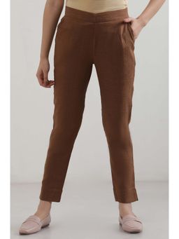 Elleven - Brown Basic Ankle Length Pants