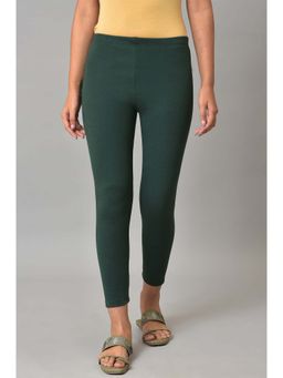 Aurelia - Green Stretchable Interlock Women Leggings