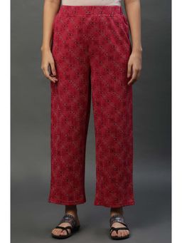 Aurelia - Red Printed Casual Narrow Pant
