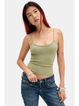 BDG by Urban Outfitters - Molly Glitter Cami Top - Olive