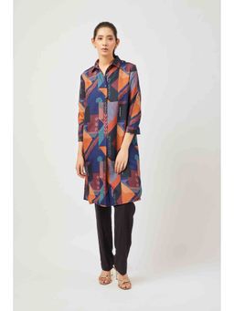 Contemponari - Multi-Color Geometric Bevza Kurta