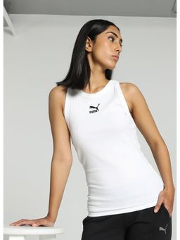 Puma - Classics Ribbed Womens White Tank Top