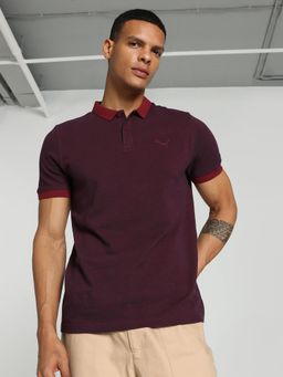 Puma - Essentials Elevated Jacquard Mens Red Polo T-Shirt