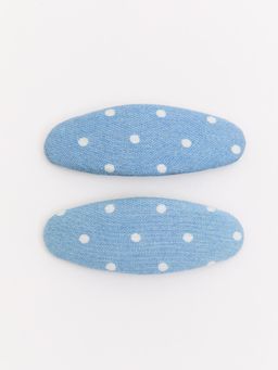 Pomelo - Polka Dot Hair Clip - Denim