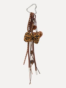 Pomelo - Leopard Bow Keyring - Brown