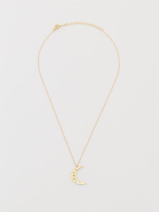 Pomelo Moon Charm Necklace - Multi Color