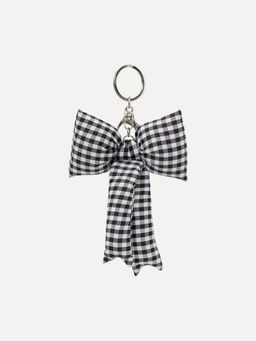 Pomelo - Bow Keyring - Black Checkered