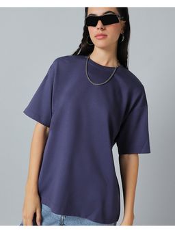Bewakoof - Women Skipper Blue Oversized T-Shirt
