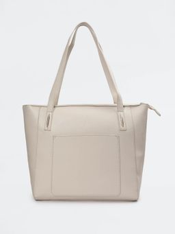 max - Women Solid Tote Bag - Off White