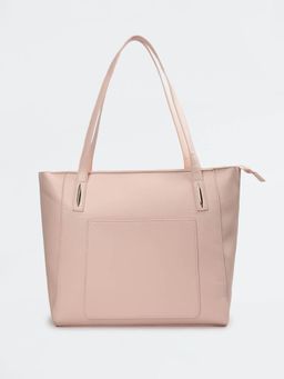 max - Women Solid Tote Bag - Nude