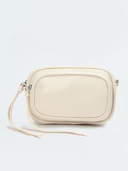 max - Women Solid Sling Bag - Off White