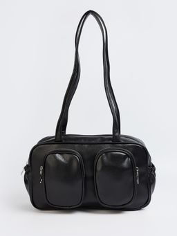 max - Women Solid Shoulder Sling Bag - Black