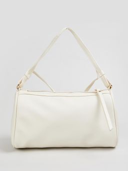 max - Women Solid Bowler Sling Bag - Off White