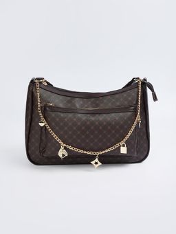 max - Women Printed Sling Bag - Brown