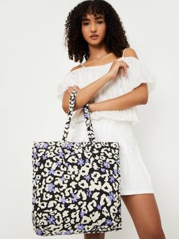 max - Women Floral Printed Shopper Handbag - Multi-Color