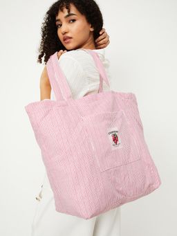 max - Women Striped Shopper Handbag - Red